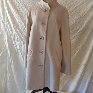 Appleseed Classic Cream Pea Coat with Rounded Collar Size 16